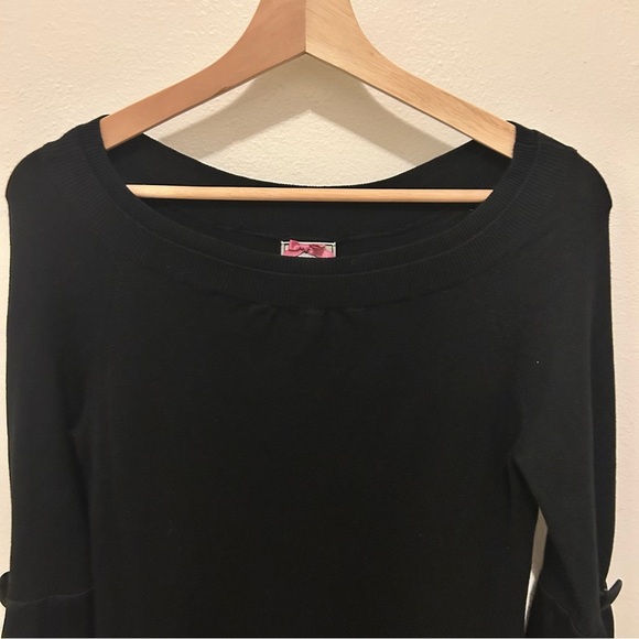 Yoana Baraschi Cashmere Silk Dress size XS Black‎ Satin Flutter Sleeve Dress - Picture 4 of 12